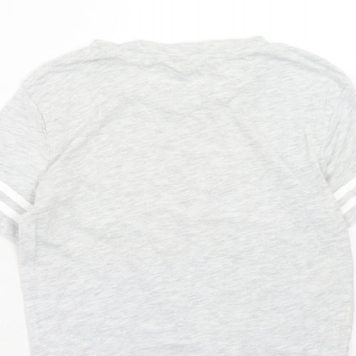 H&M Womens Grey Cotton Basic T-Shirt Size XS Round Neck