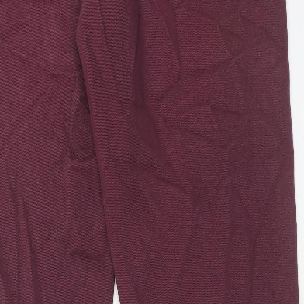 Fat Face Mens Red Cotton Straight Jeans Size 32 in Regular Zip - Long Leg