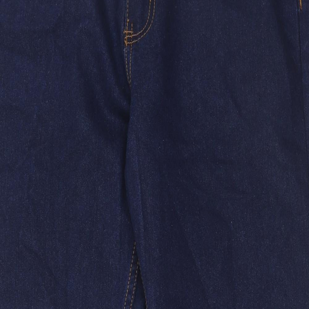 Cotton Traders Mens Blue Cotton Straight Jeans Size 34 in L30 in Regular Zip