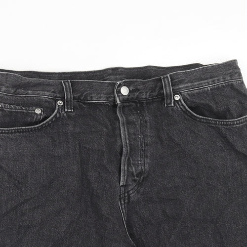 Weekday Mens Black Cotton Bermuda Shorts Size 31 in Regular Button