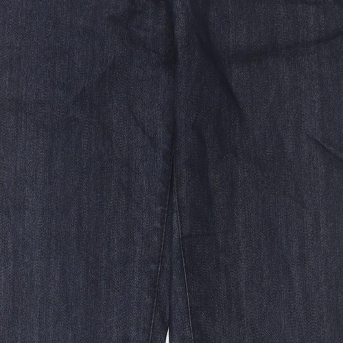 Marks and Spencer Womens Blue Cotton Skinny Jeans Size 10 Regular Zip