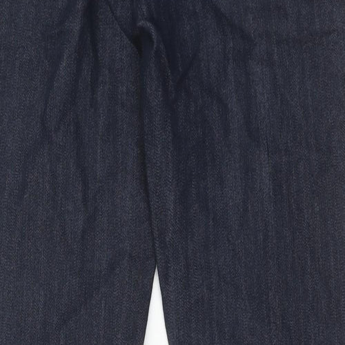 Marks and Spencer Womens Blue Cotton Skinny Jeans Size 10 Regular Zip