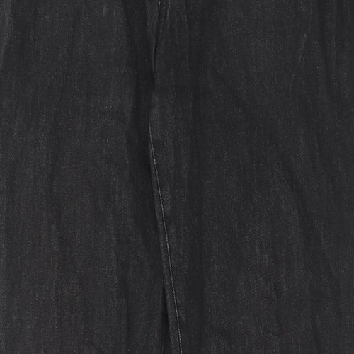 Superdry Mens Black Cotton Straight Jeans Size 34 in L34 in Regular Zip