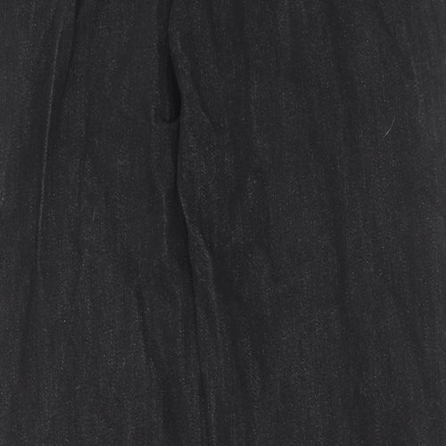 Superdry Mens Black Cotton Straight Jeans Size 34 in L34 in Regular Zip
