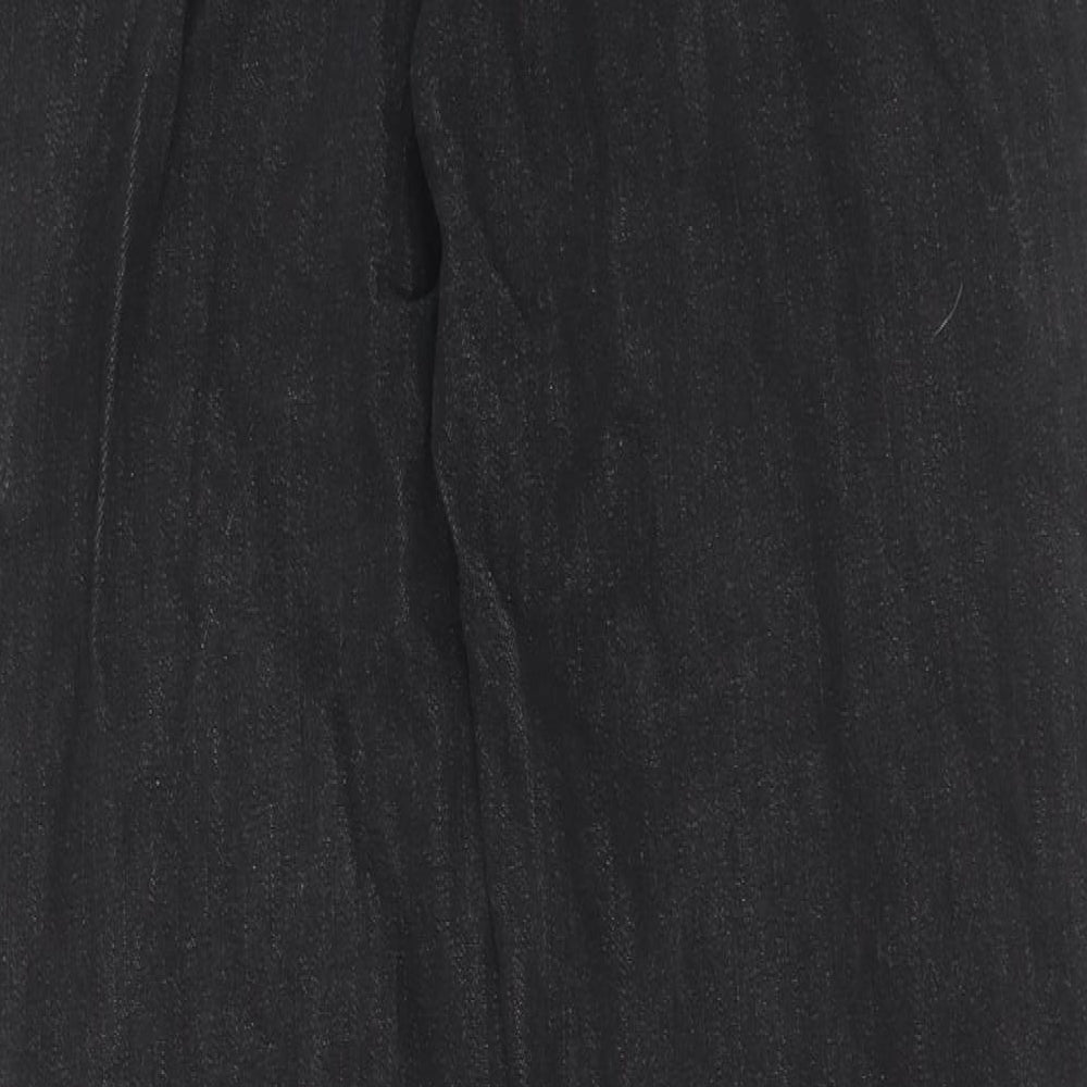 Superdry Mens Black Cotton Straight Jeans Size 34 in L34 in Regular Zip