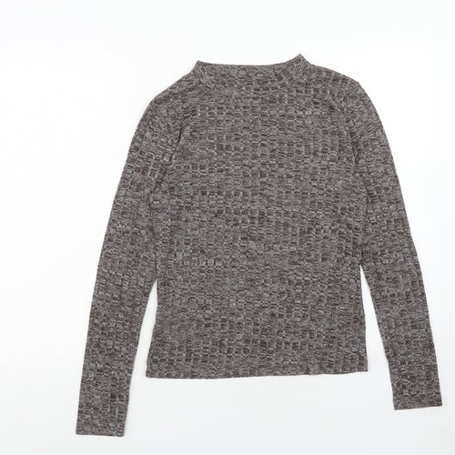 Brilliant Basics Womens Brown Round Neck Polyester Pullover Jumper Size S