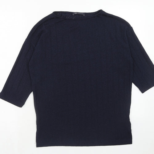 Marks and Spencer Womens Blue Round Neck Polyester Pullover Jumper Size 6