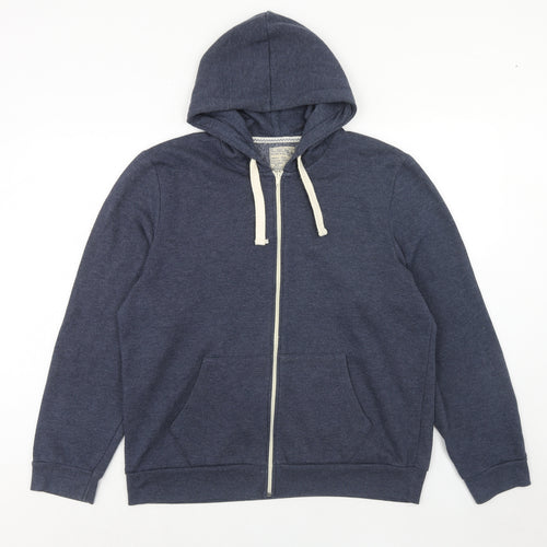 Burton Mens Blue Cotton Full Zip Hoodie Size XL