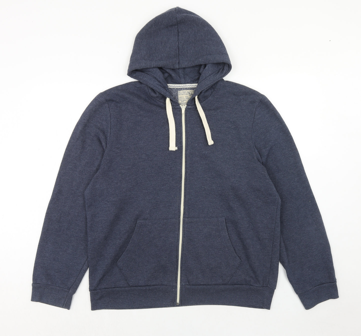 Burton Mens Blue Cotton Full Zip Hoodie Size XL
