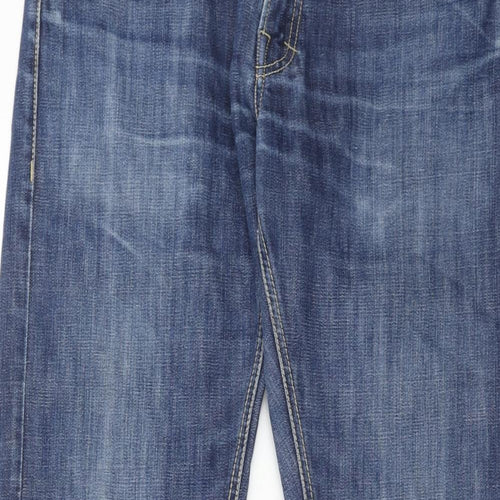 Mish Mash Mens Blue Cotton Straight Jeans Size 34 in Regular Zip - Long Leg