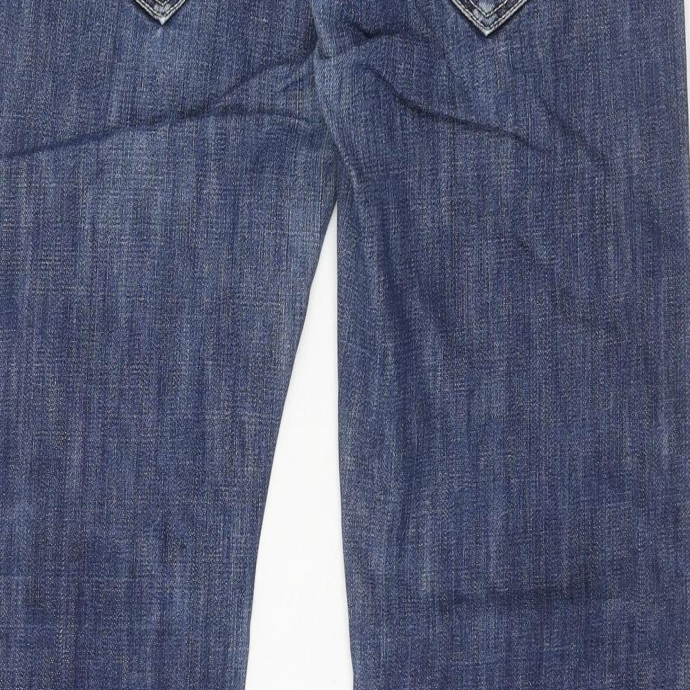 Mish Mash Mens Blue Cotton Straight Jeans Size 34 in Regular Zip - Long Leg