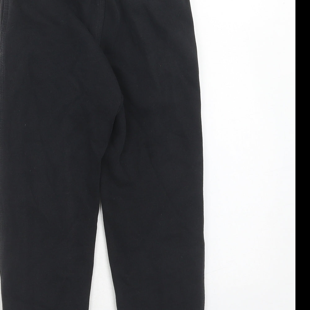 Nike Boys Black Cotton Jogger Trousers Size 5-6 Years Regular Drawstring