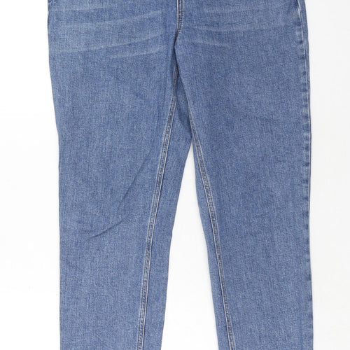New Look Womens Blue Cotton Skinny Jeans Size 12 Regular Zip