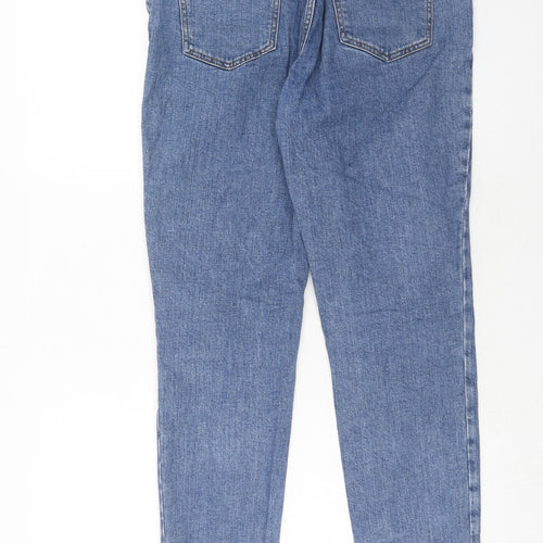 New Look Womens Blue Cotton Skinny Jeans Size 12 Regular Zip
