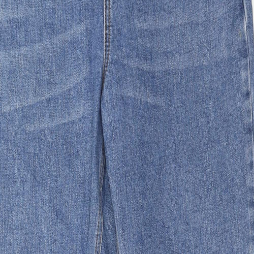 New Look Womens Blue Cotton Skinny Jeans Size 12 Regular Zip