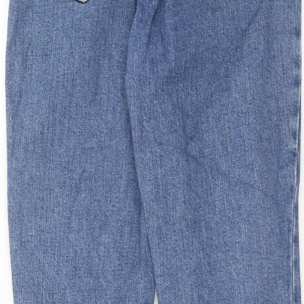 New Look Womens Blue Cotton Skinny Jeans Size 12 Regular Zip