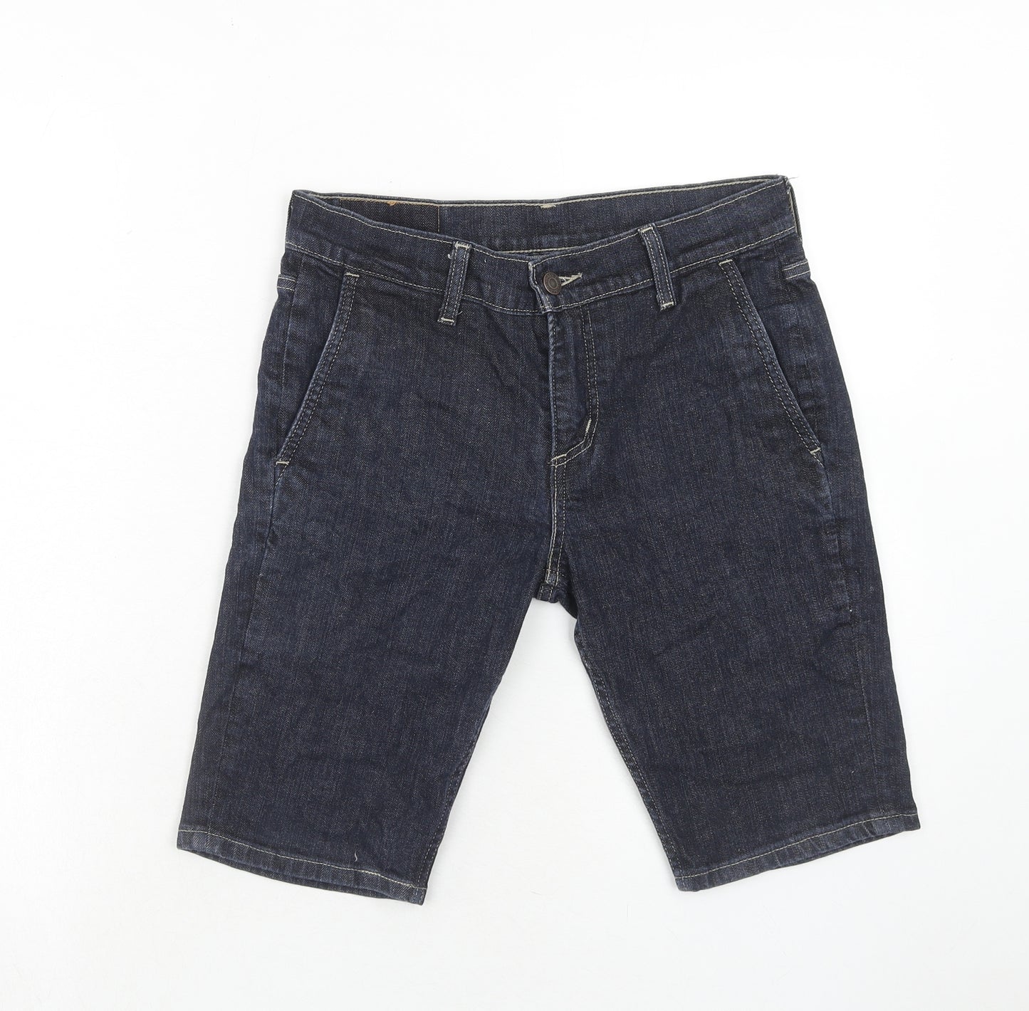 Levi's Mens Blue Cotton Bermuda Shorts Size 28 in Regular Zip