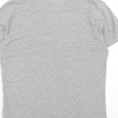 Tommy Hilfiger Mens Grey Cotton T-Shirt Size S Round Neck