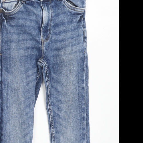 NEXT Boys Blue Cotton Skinny Jeans Size 4 Years Regular Button