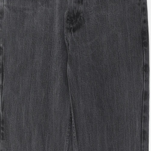 NEXT Mens Black Cotton Straight Jeans Size 32 in Regular Zip