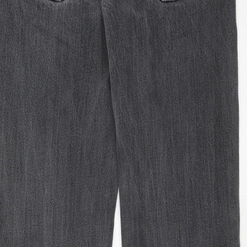 NEXT Mens Black Cotton Straight Jeans Size 32 in Regular Zip