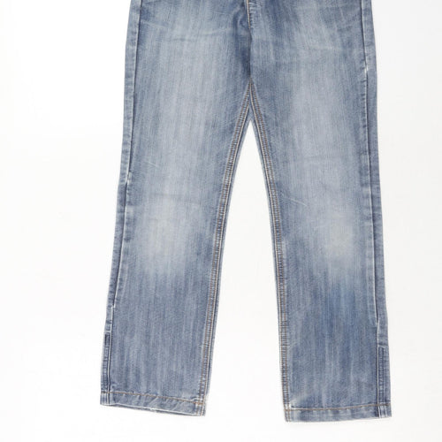 Kids Graffiti Boys Blue Cotton Straight Jeans Size 10 Years Regular Pullover