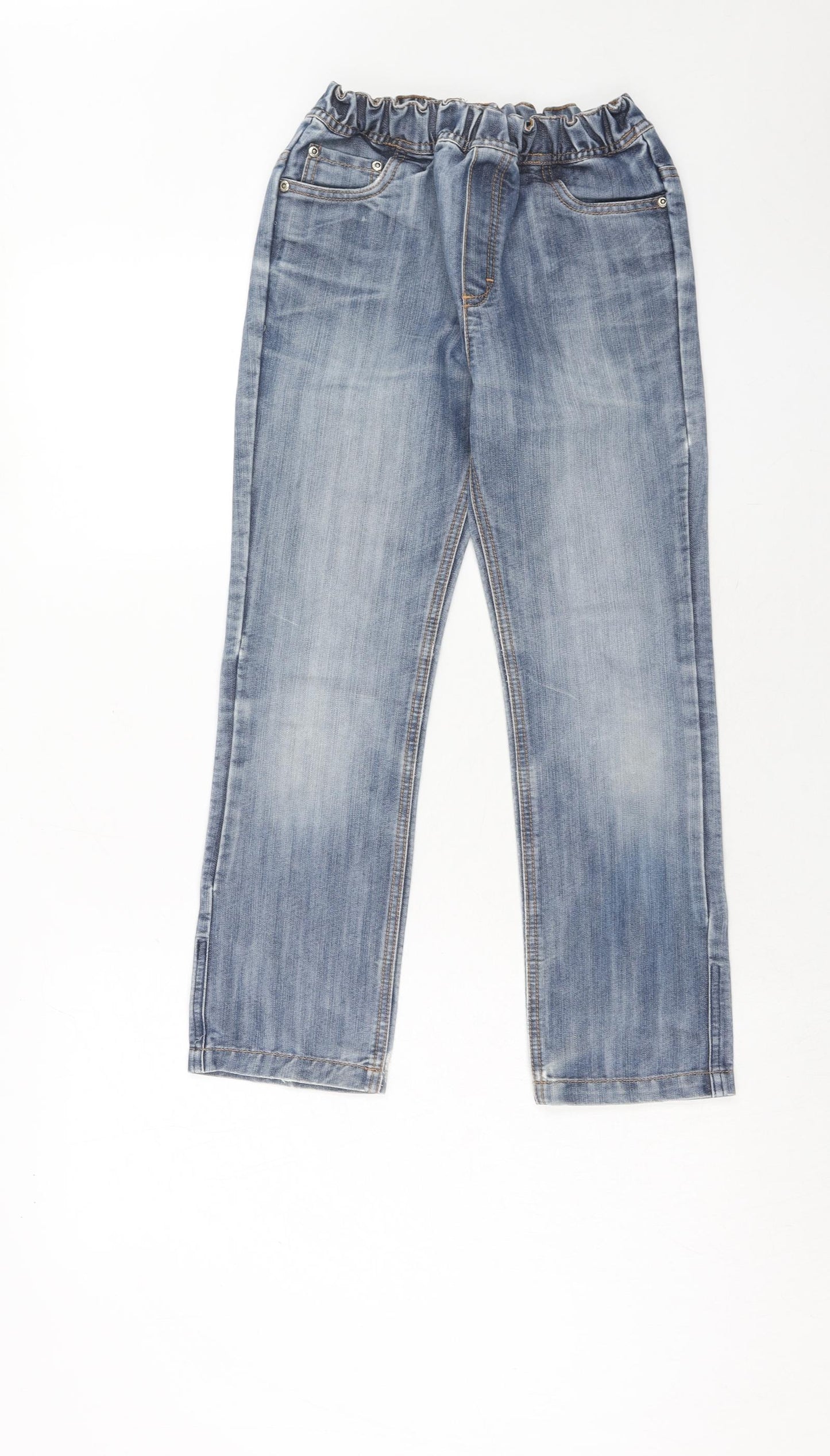 Kids Graffiti Boys Blue Cotton Straight Jeans Size 10 Years Regular Pullover