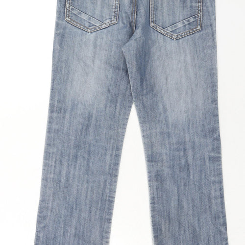 Kids Graffiti Boys Blue Cotton Straight Jeans Size 10 Years Regular Pullover