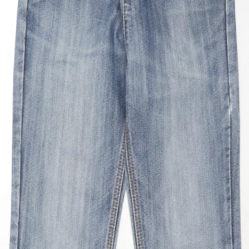 Kids Graffiti Boys Blue Cotton Straight Jeans Size 10 Years Regular Pullover