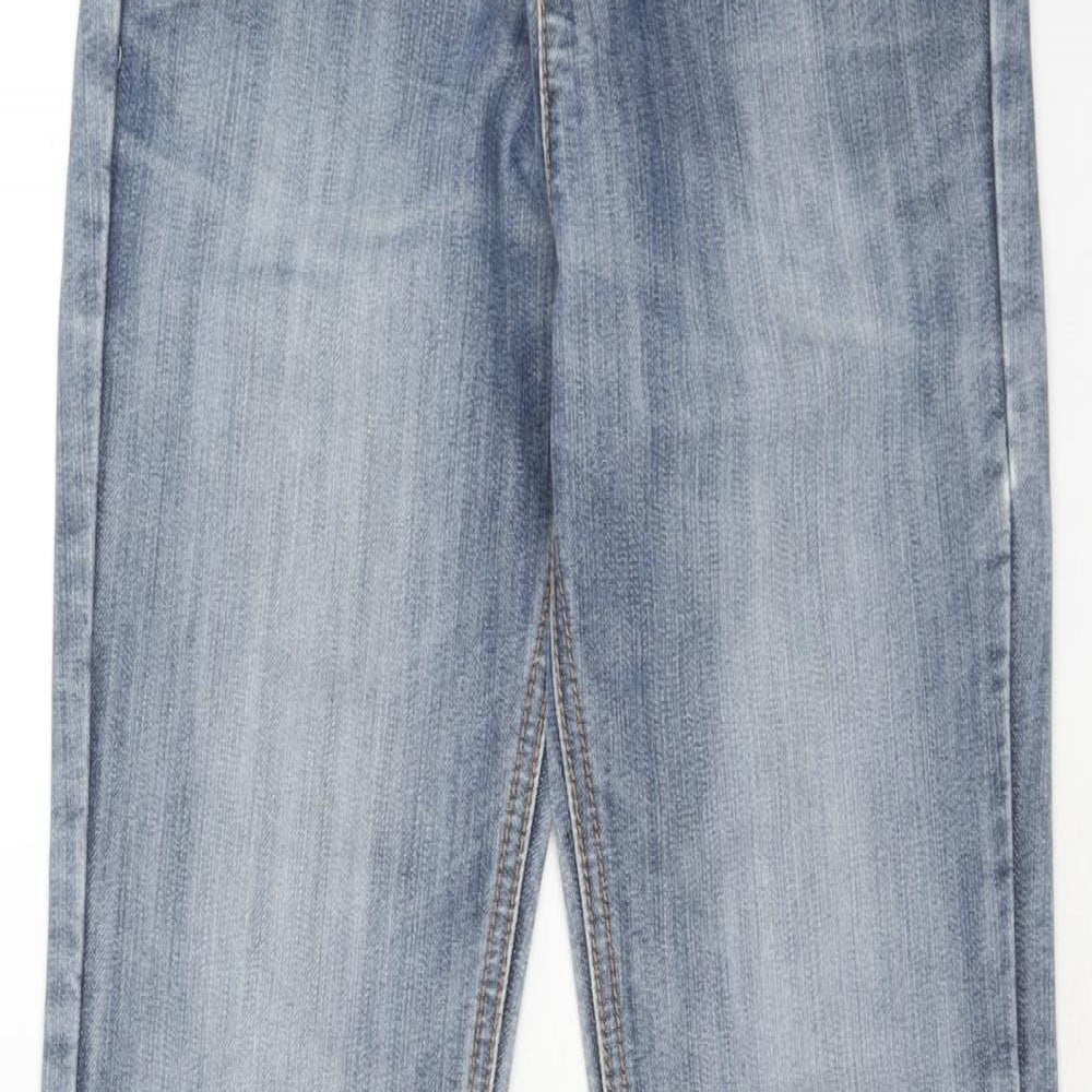 Kids Graffiti Boys Blue Cotton Straight Jeans Size 10 Years Regular Pullover
