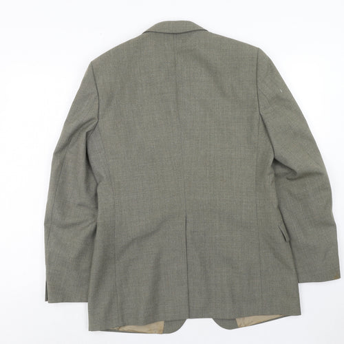 St Michael Mens Green Wool Jacket Suit Jacket Size 40 Regular