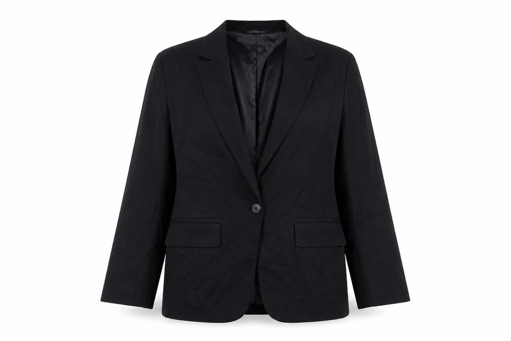 Front view of Marks & Spencer women’s black lyocell jacket suit jacket, size UK 8
