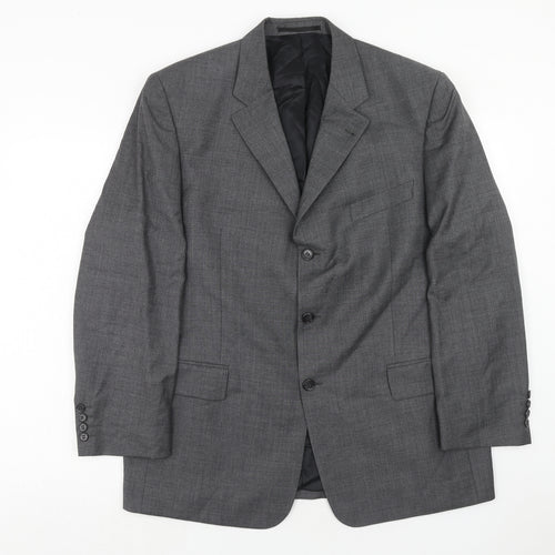 Digel Mens Grey Wool Jacket Suit Jacket Size 42 Regular