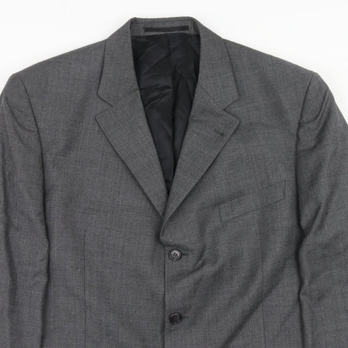 Digel Mens Grey Wool Jacket Suit Jacket Size 42 Regular