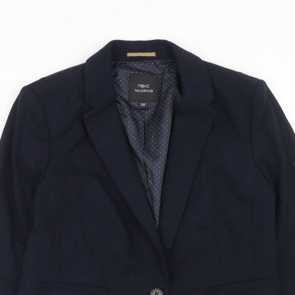 NEXT Womens Blue Polyester Jacket Suit Jacket Size 10