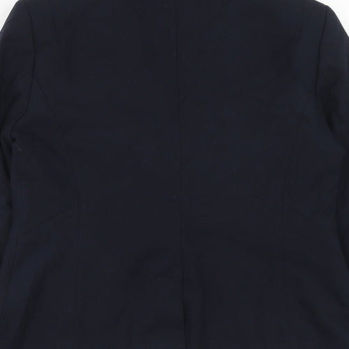 NEXT Womens Blue Polyester Jacket Suit Jacket Size 10