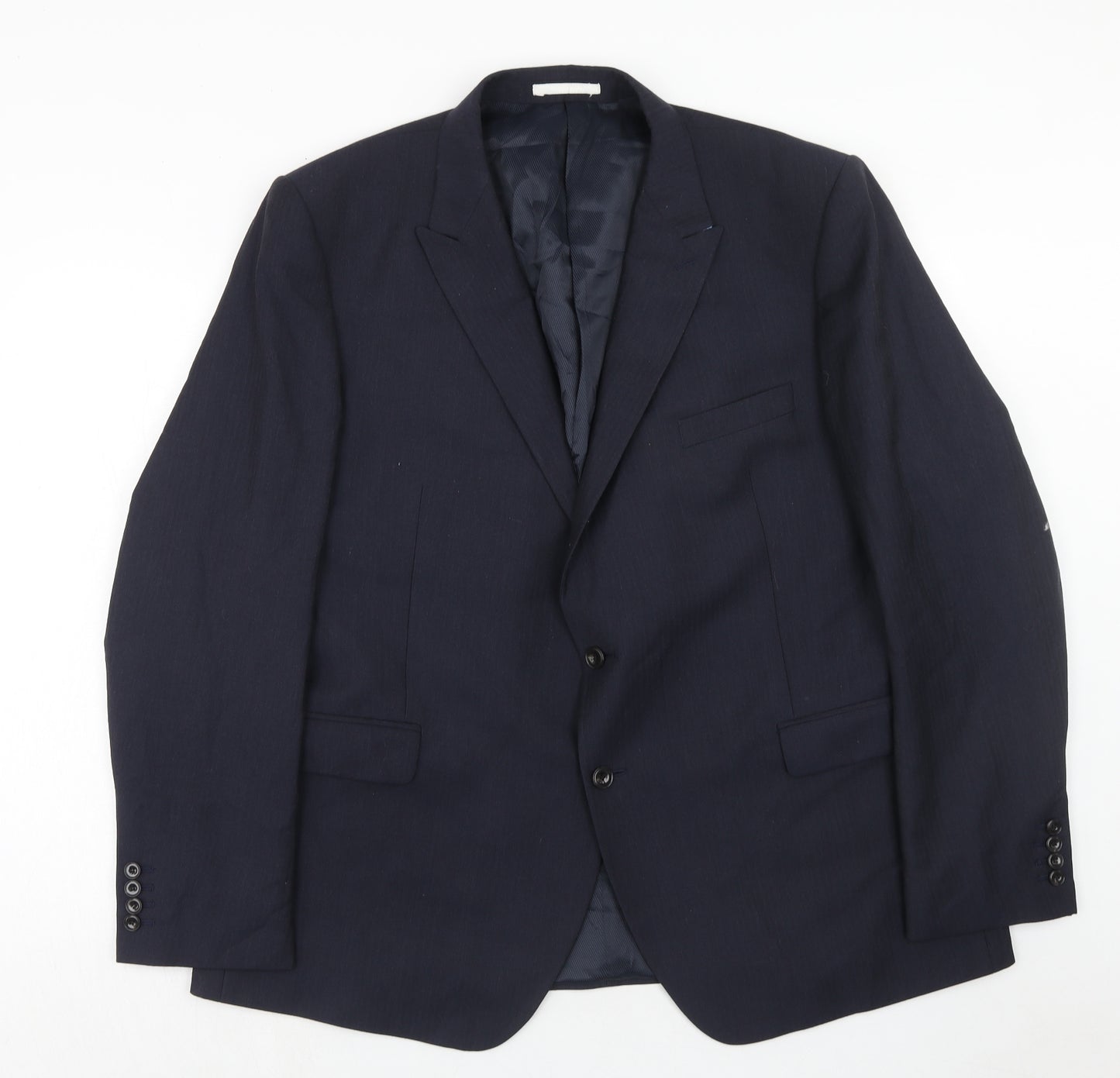 Marks and Spencer Mens Blue Wool Jacket Suit Jacket Size 48 Regular