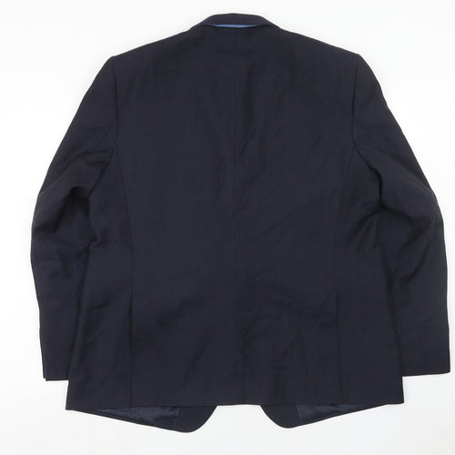 Marks and Spencer Mens Blue Wool Jacket Suit Jacket Size 48 Regular