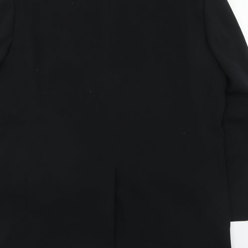 Ciro Citterio Mens Black Overcoat Coat Size L Button