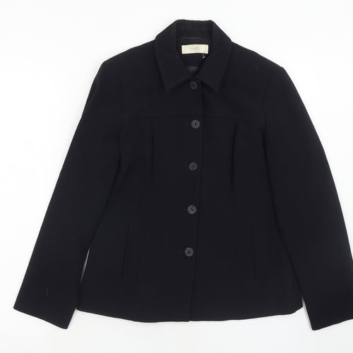 Wallis Womens Blue Jacket Size 10 Button