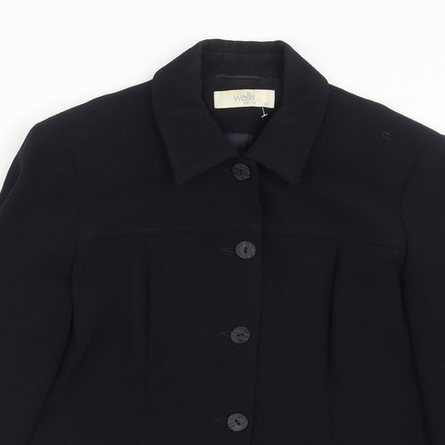 Wallis Womens Blue Jacket Size 10 Button