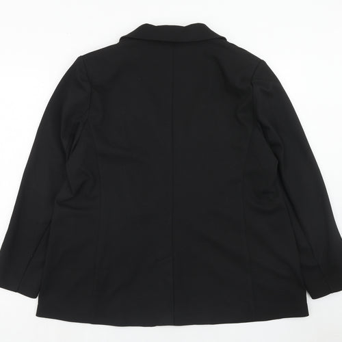 Marks and Spencer Womens Black Jacket Blazer Size 20 Button
