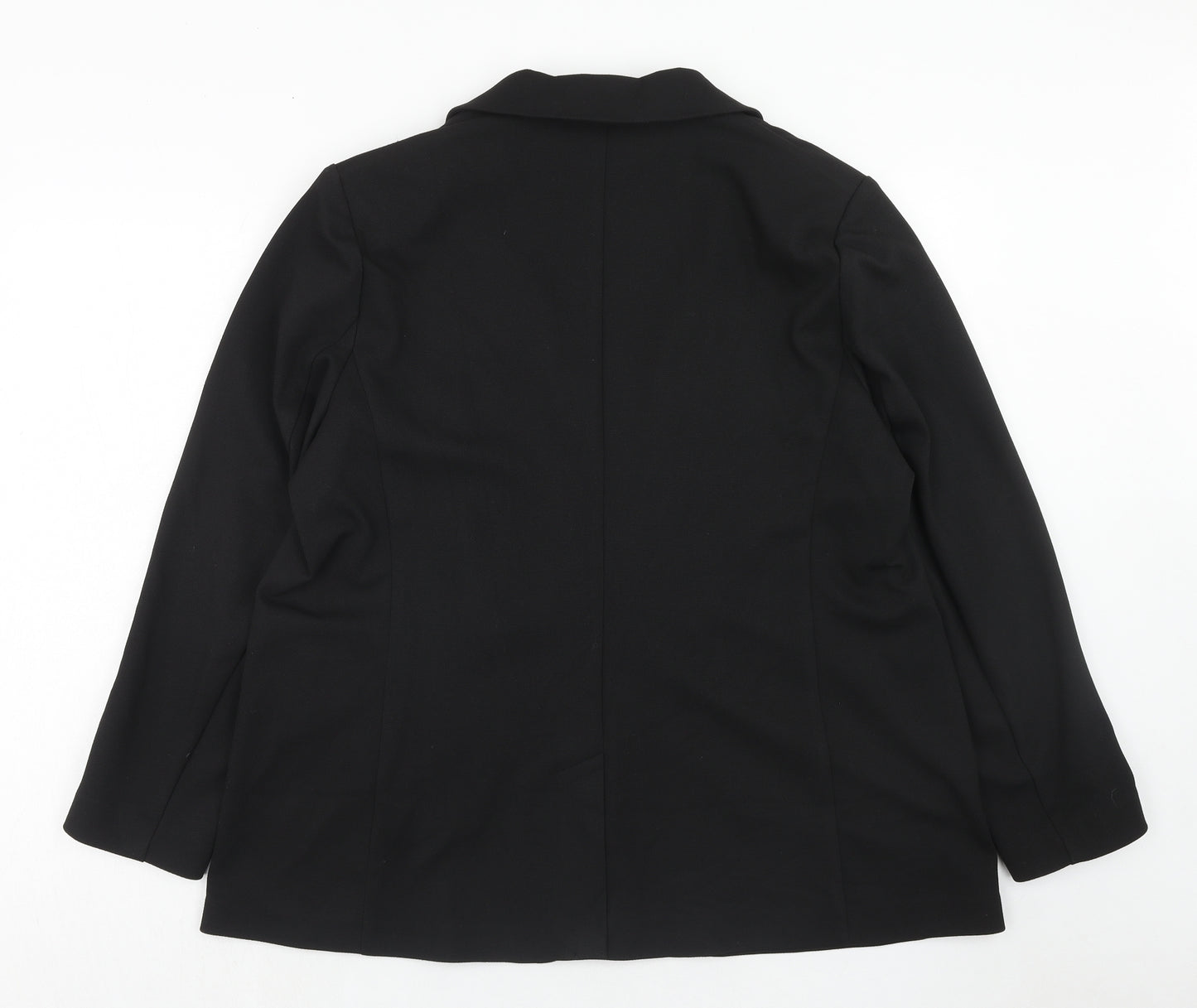 Marks and Spencer Womens Black Jacket Blazer Size 20 Button