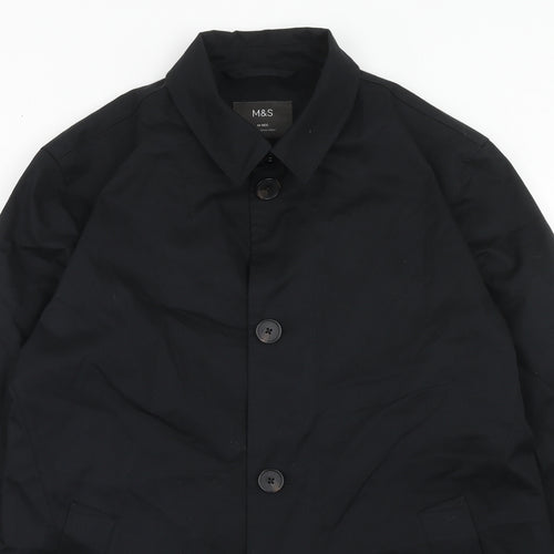 Marks and Spencer Mens Black Jacket Size M Button