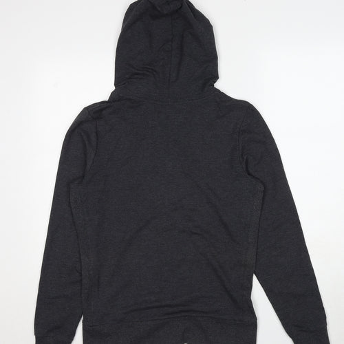 Marks and Spencer Womens Grey Cotton Full Zip Hoodie Size 12 Zip