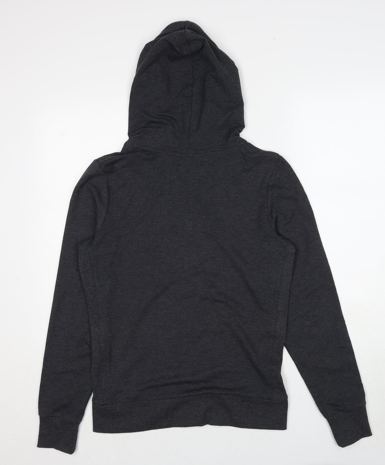 Marks and Spencer Womens Grey Cotton Full Zip Hoodie Size 12 Zip
