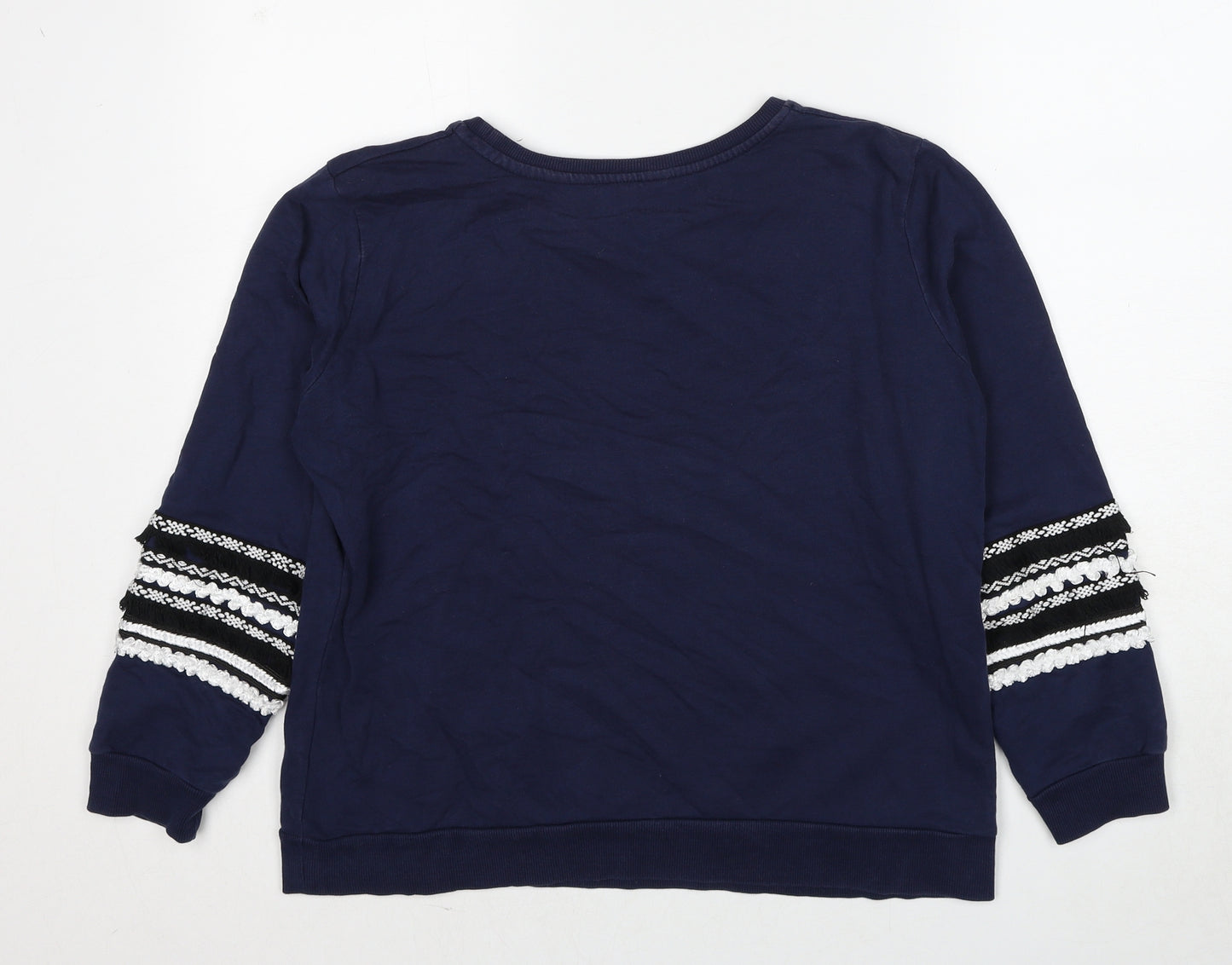 Dorothy Perkins Womens Blue Cotton Pullover Sweatshirt Size 14 Pullover