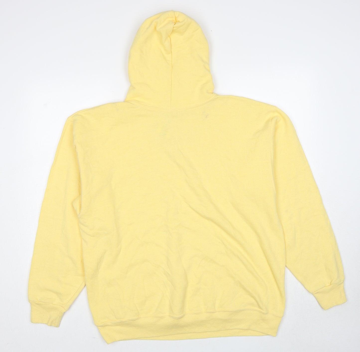 The Cotton Exchange Mens Yellow Cotton Pullover Hoodie Size L - Montana