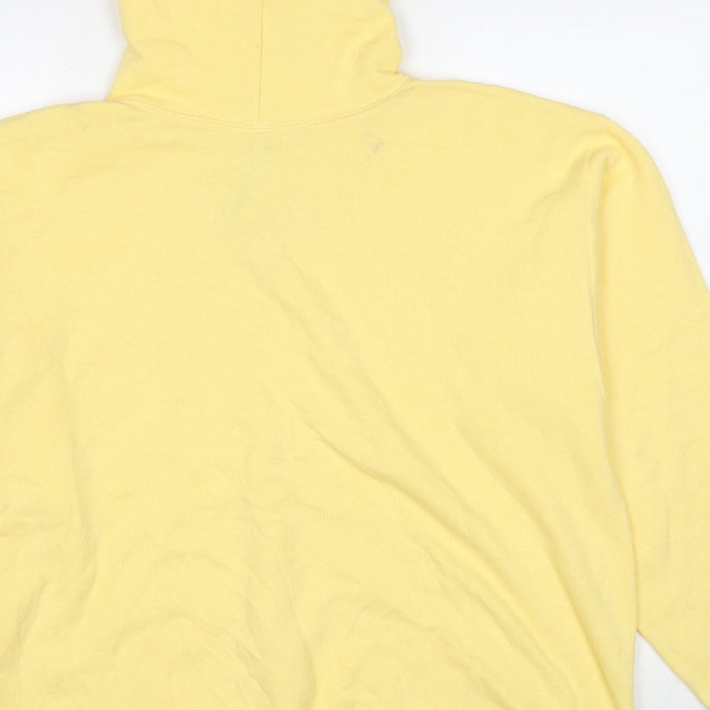 The Cotton Exchange Mens Yellow Cotton Pullover Hoodie Size L - Montana