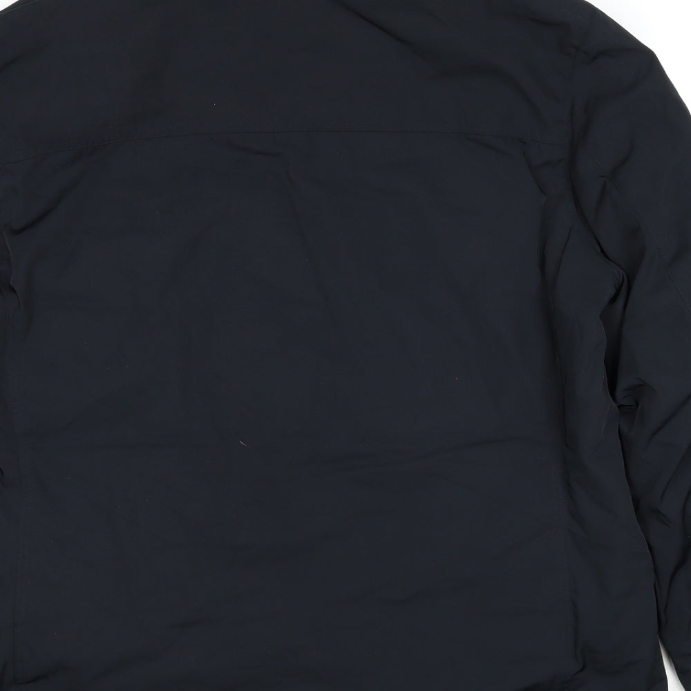 Marks and Spencer Mens Black Pea Coat Coat Size L Zip